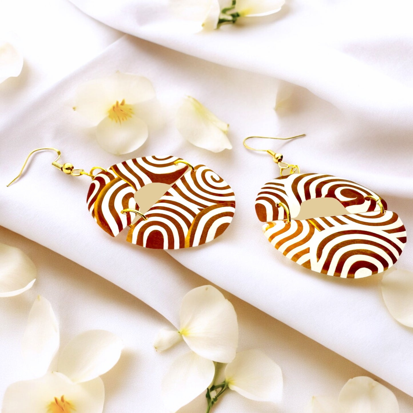 Made With Love Aurum Helix Collection Medium Joined Semi Circles Hook Earrings