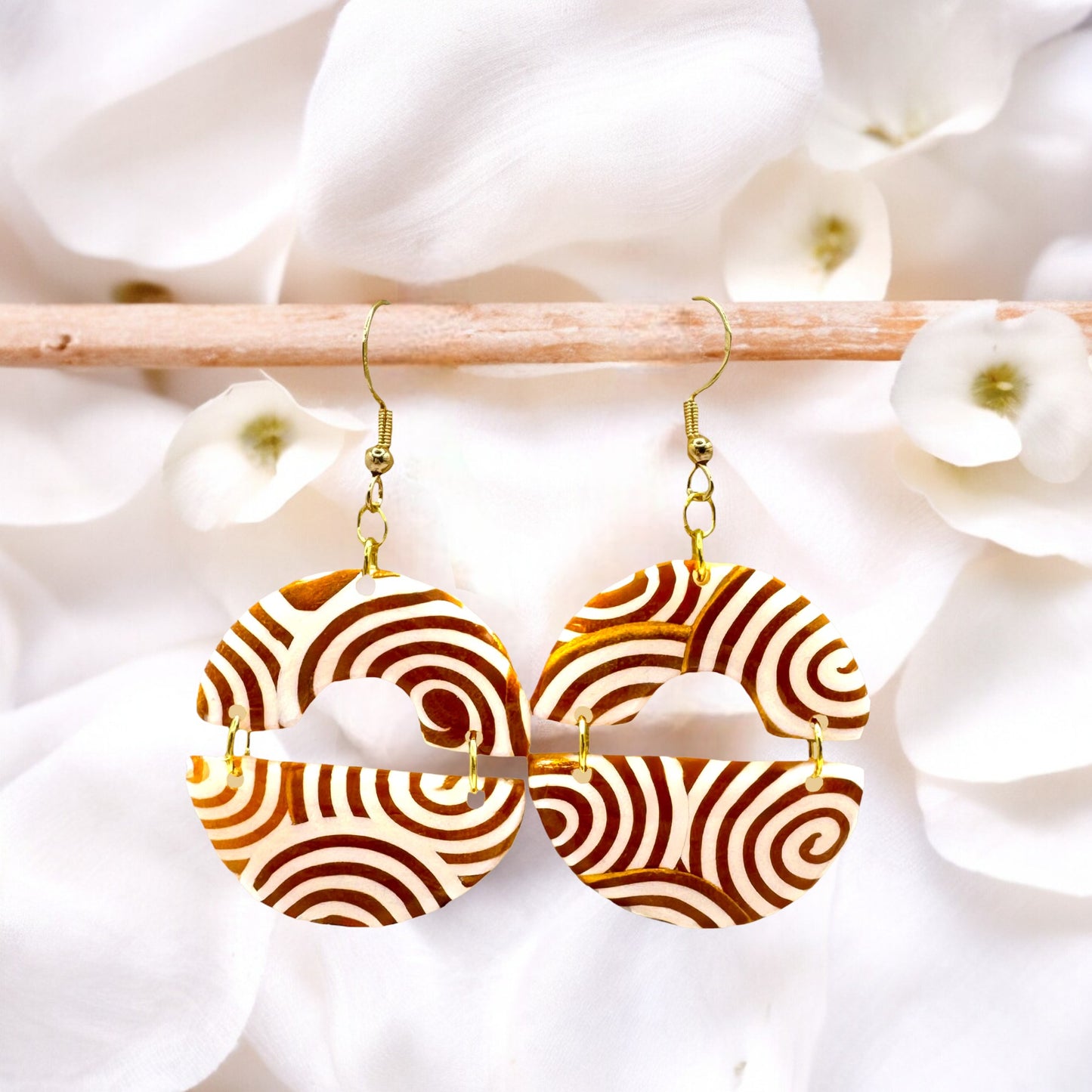 Made With Love Aurum Helix Collection Medium Joined Semi Circles Hook Earrings
