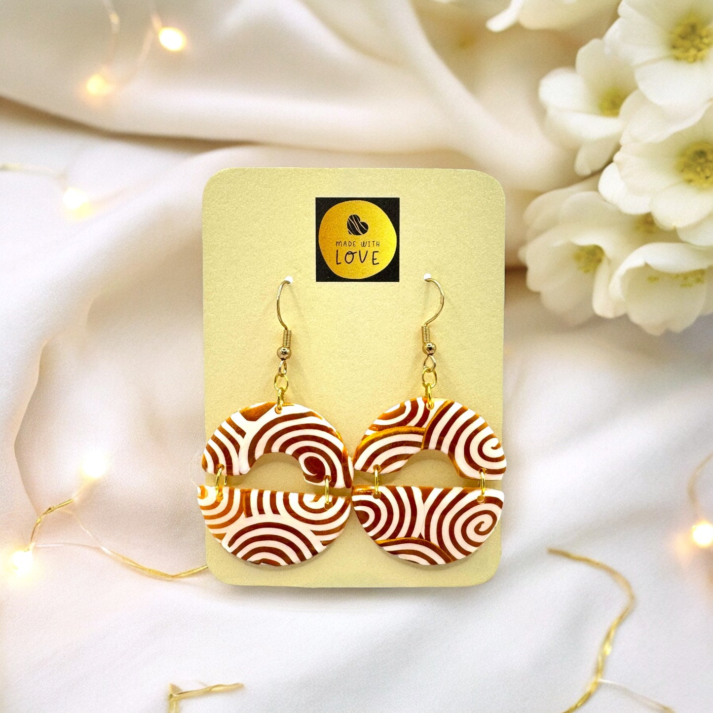 Made With Love Aurum Helix Collection Medium Joined Semi Circles Hook Earrings