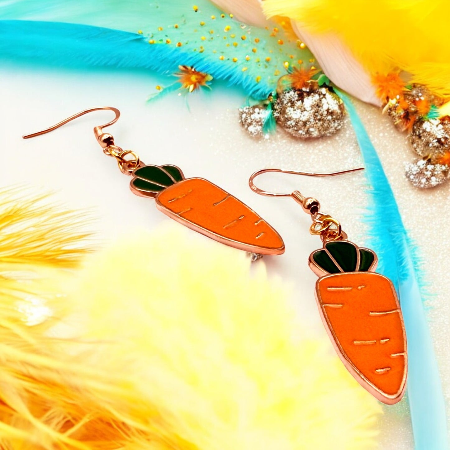 Made With Love Charmed Collection Carrot Large Hook Earrings