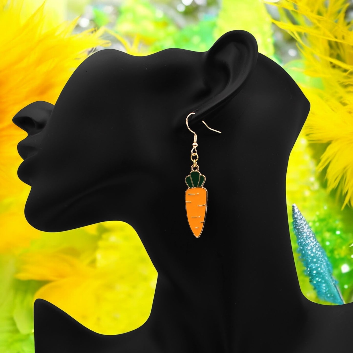 Made With Love Charmed Collection Carrot Large Hook Earrings