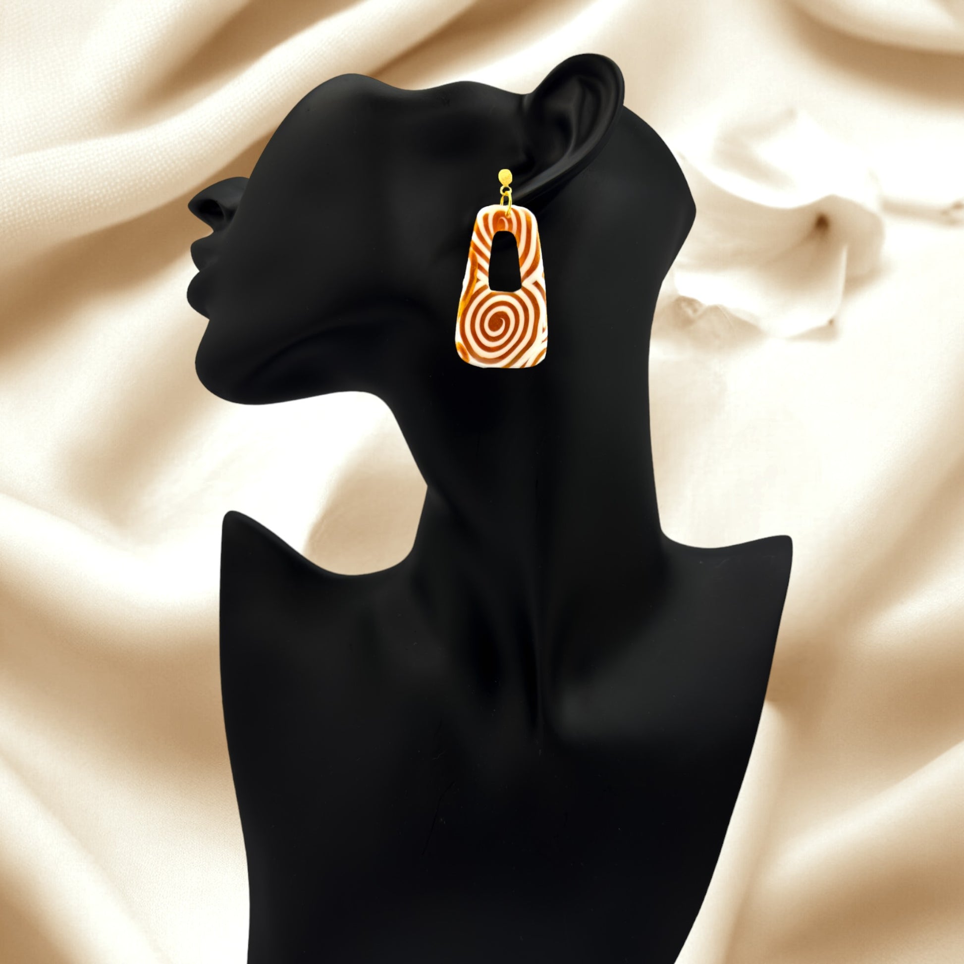 Made With Love Aurum Helix Medium Freeform Open Oblong Earrings
