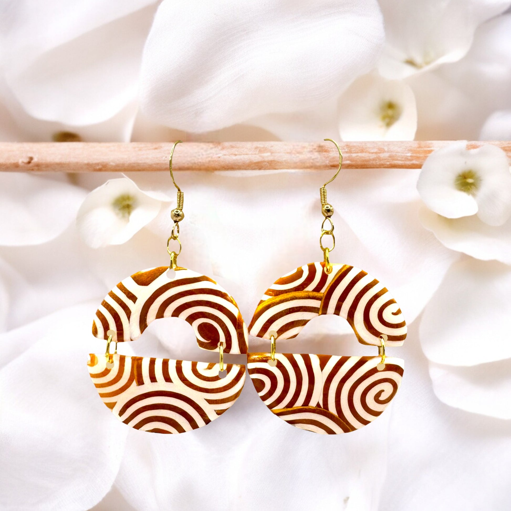 Made With Love Aurum Helix Collection Medium Joined Semi Circles Hook Earrings