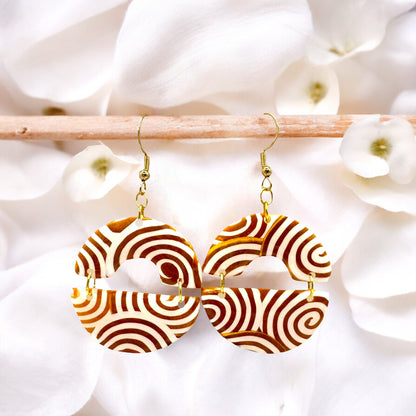 Made With Love Aurum Helix Collection Medium Joined Semi Circles Hook Earrings