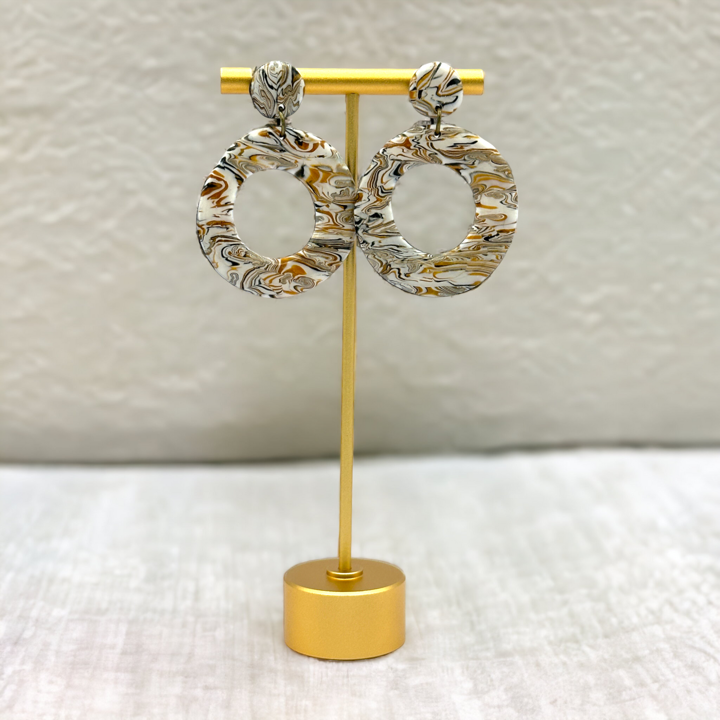 Made With Love Azura Collection Large Ring Post Earrings 