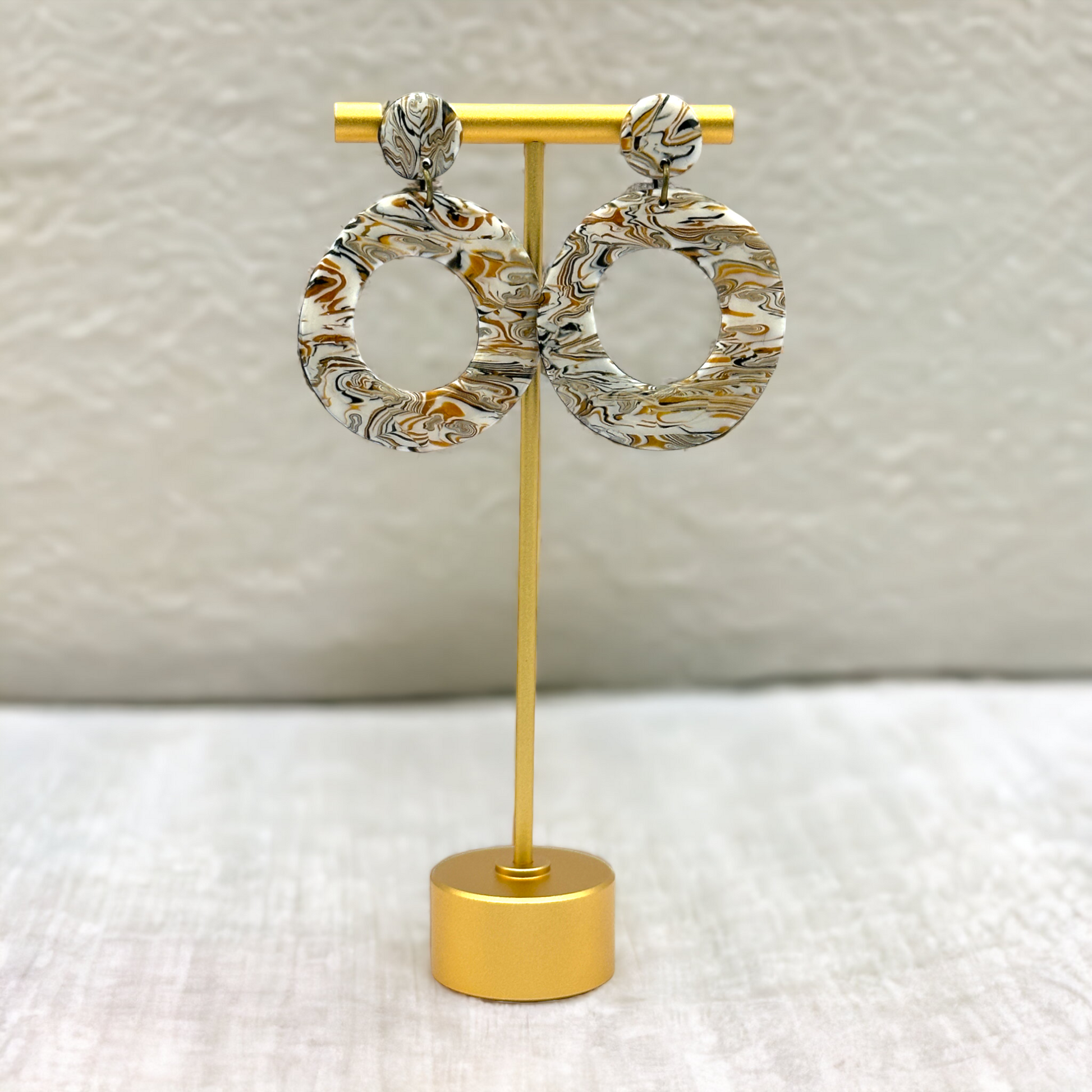 Made With Love Azura Collection Large Ring Post Earrings 