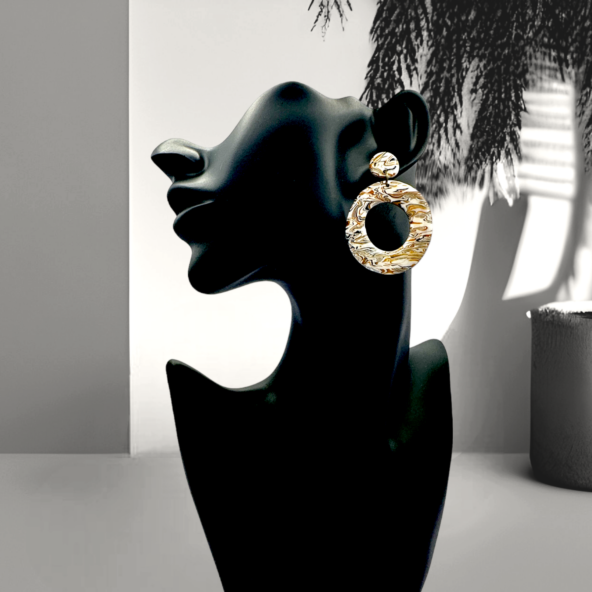 Made With Love Azura Collection Large Ring Post Earrings 