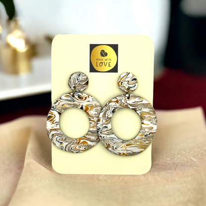 Made With Love Azura Collection Large Ring Post Earrings 