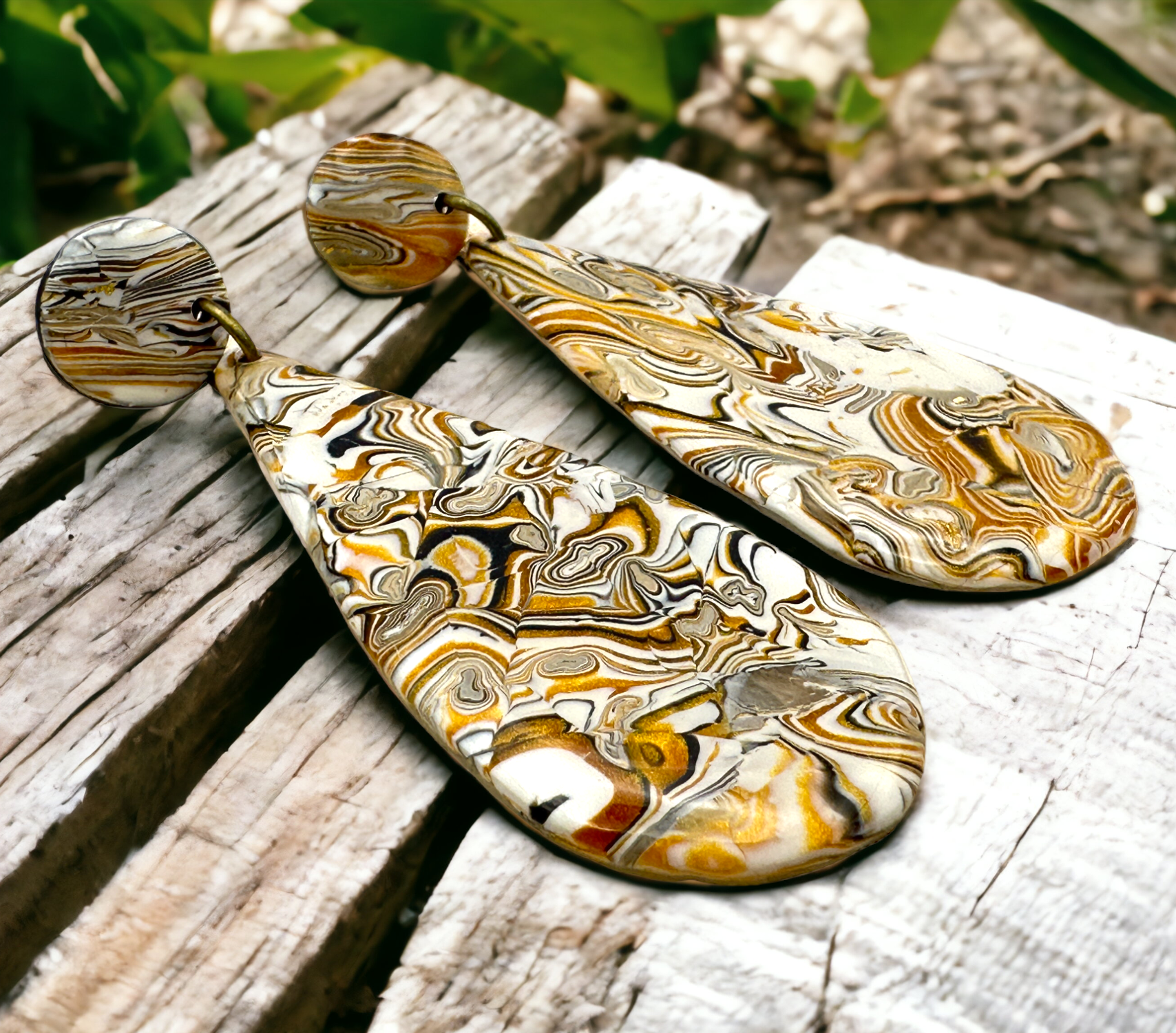 Made With Love Azura Collection Large Teardop Post Earrings