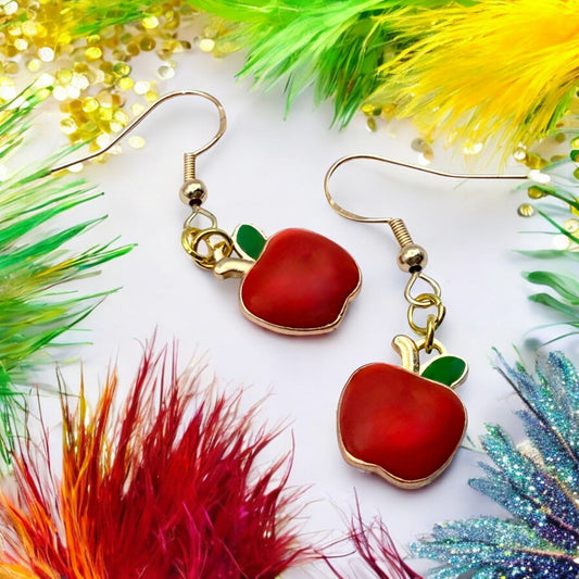 Made With Love Charmed Collection Small Apples Hook Earrings