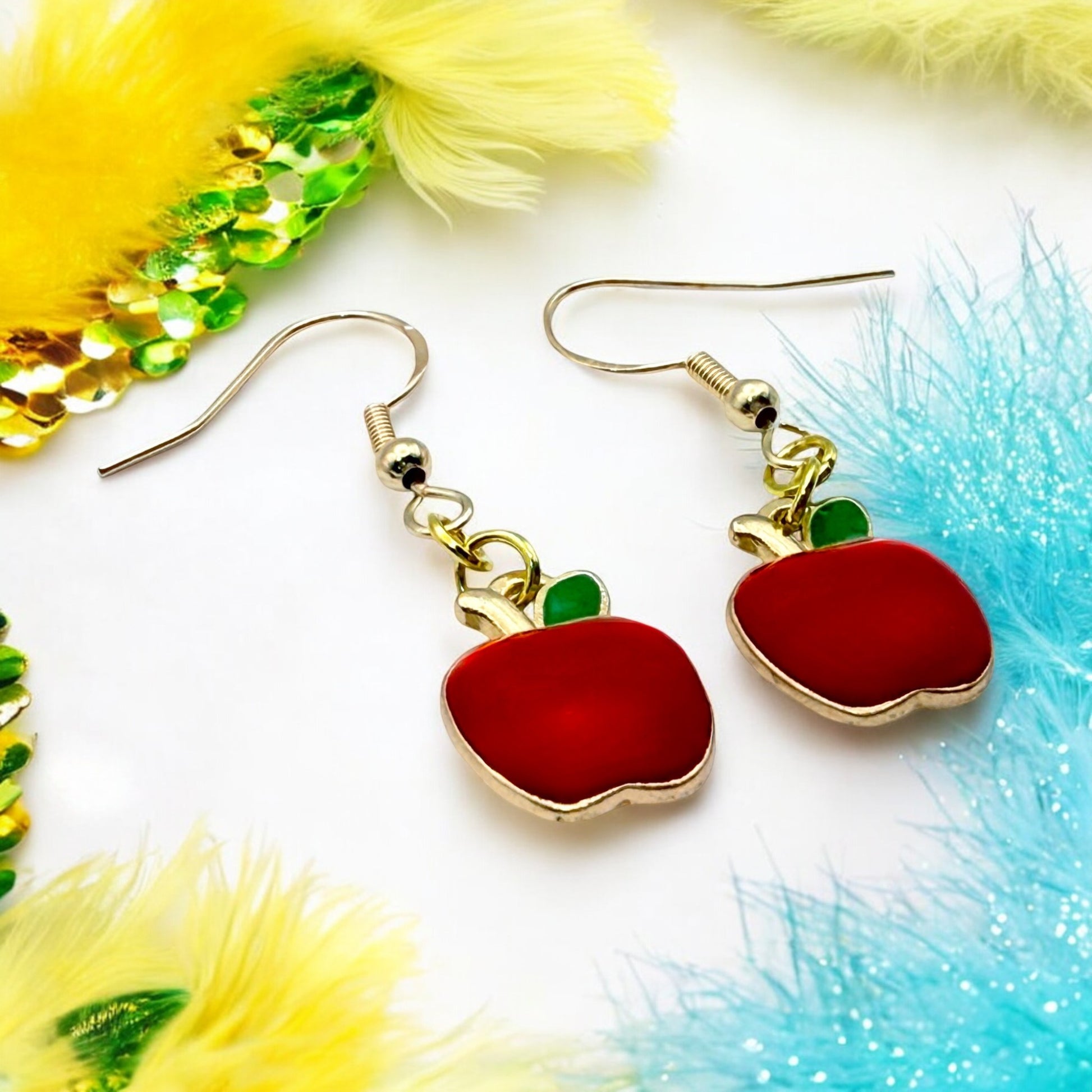 Made With Love Charmed Collection Small Apples Hook Earrings