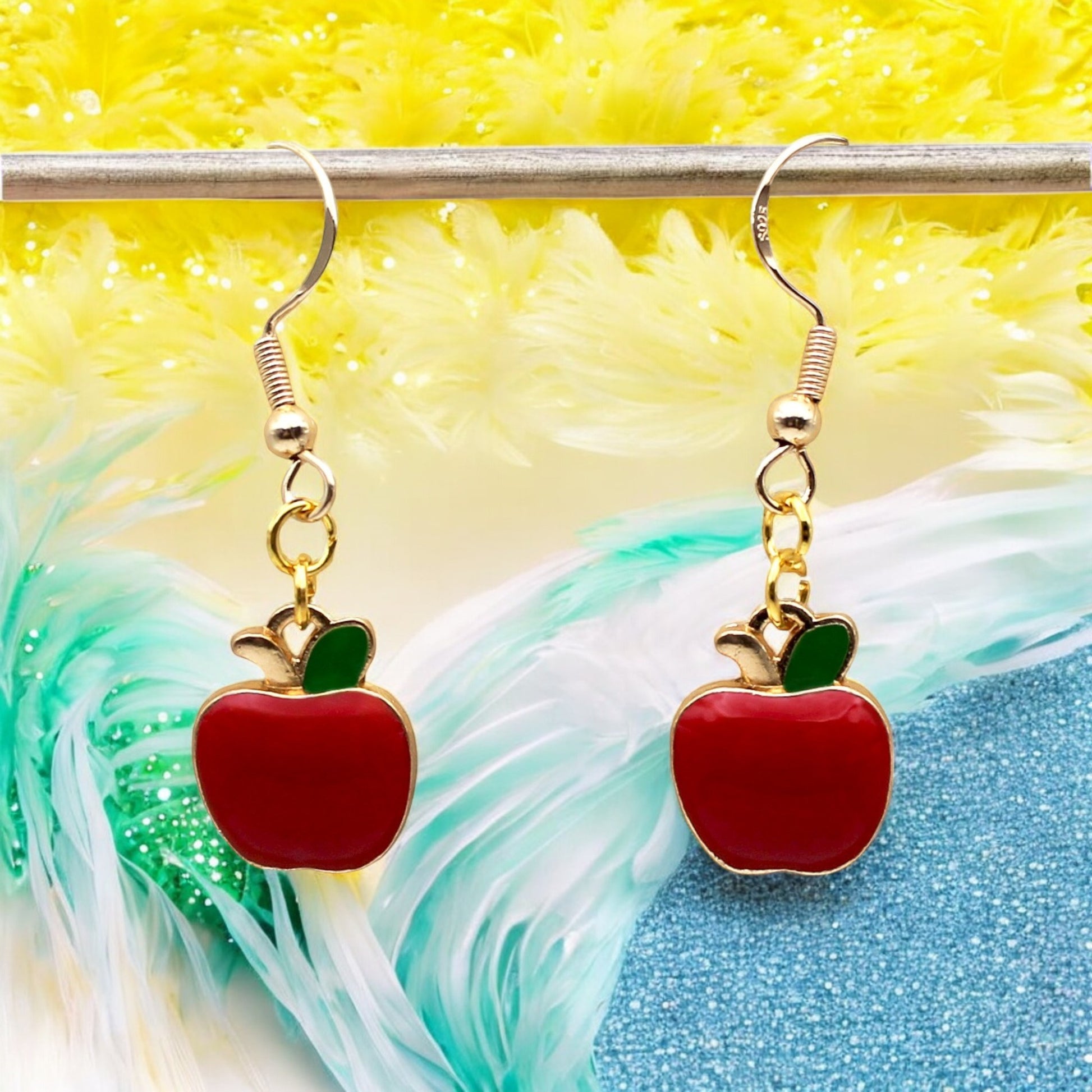 Made With Love Charmed Collection Small Apples Hook Earrings