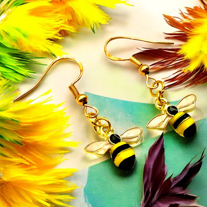 Made With Love Charmed Collection Medium Bee Hook Earrings