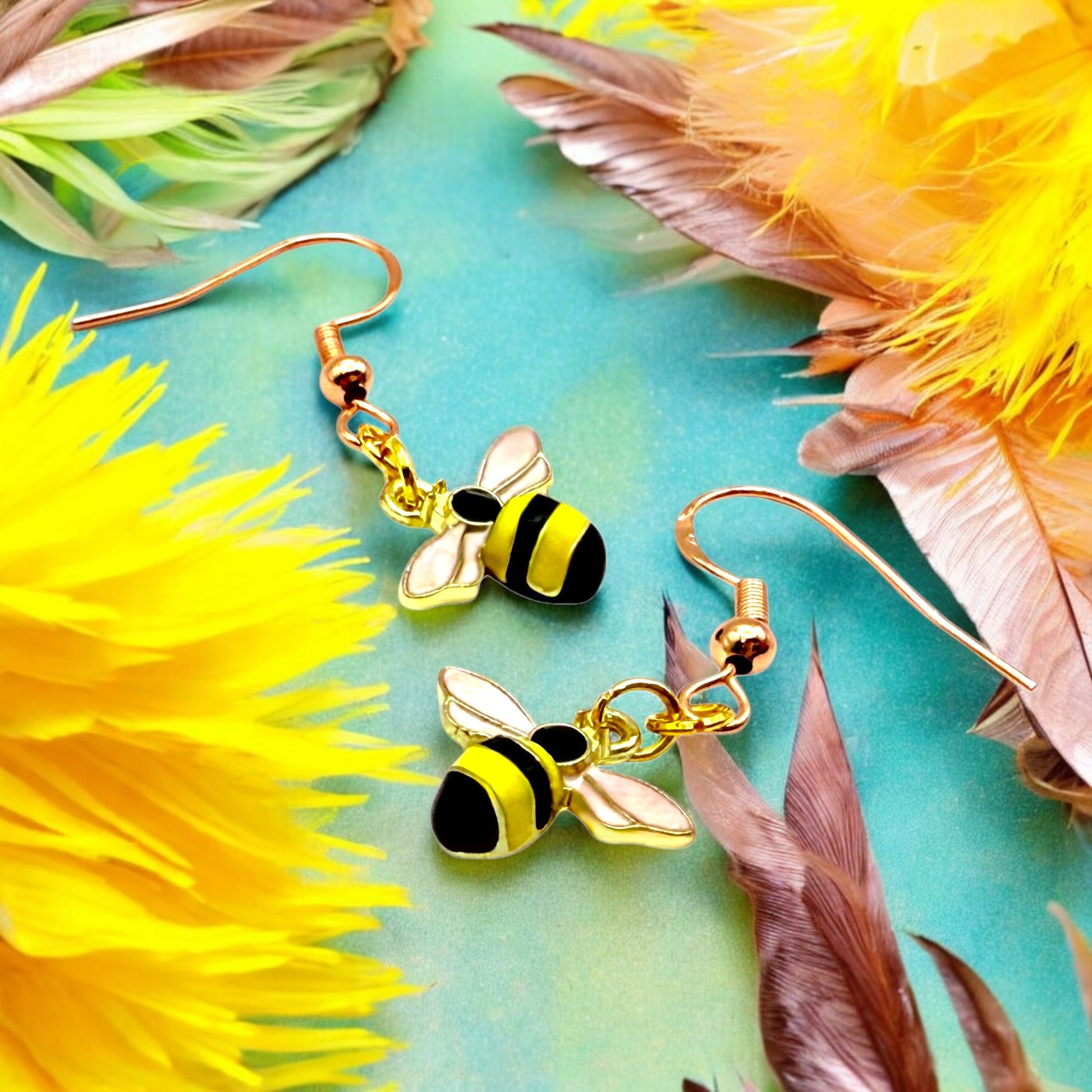 Made With Love Charmed Collection Medium Bee Hook Earrings
