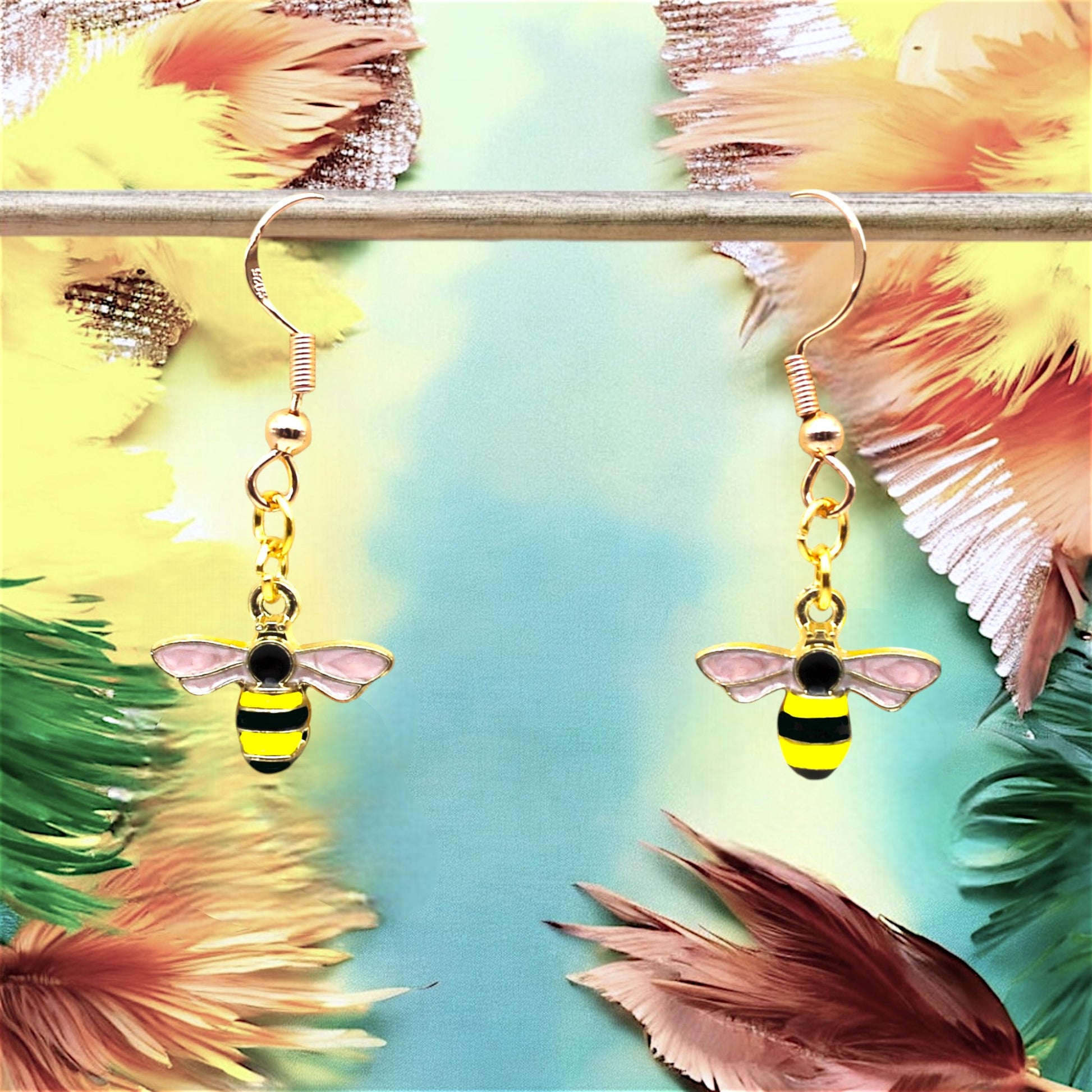 Made With Love Charmed Collection Medium Bee Hook Earrings