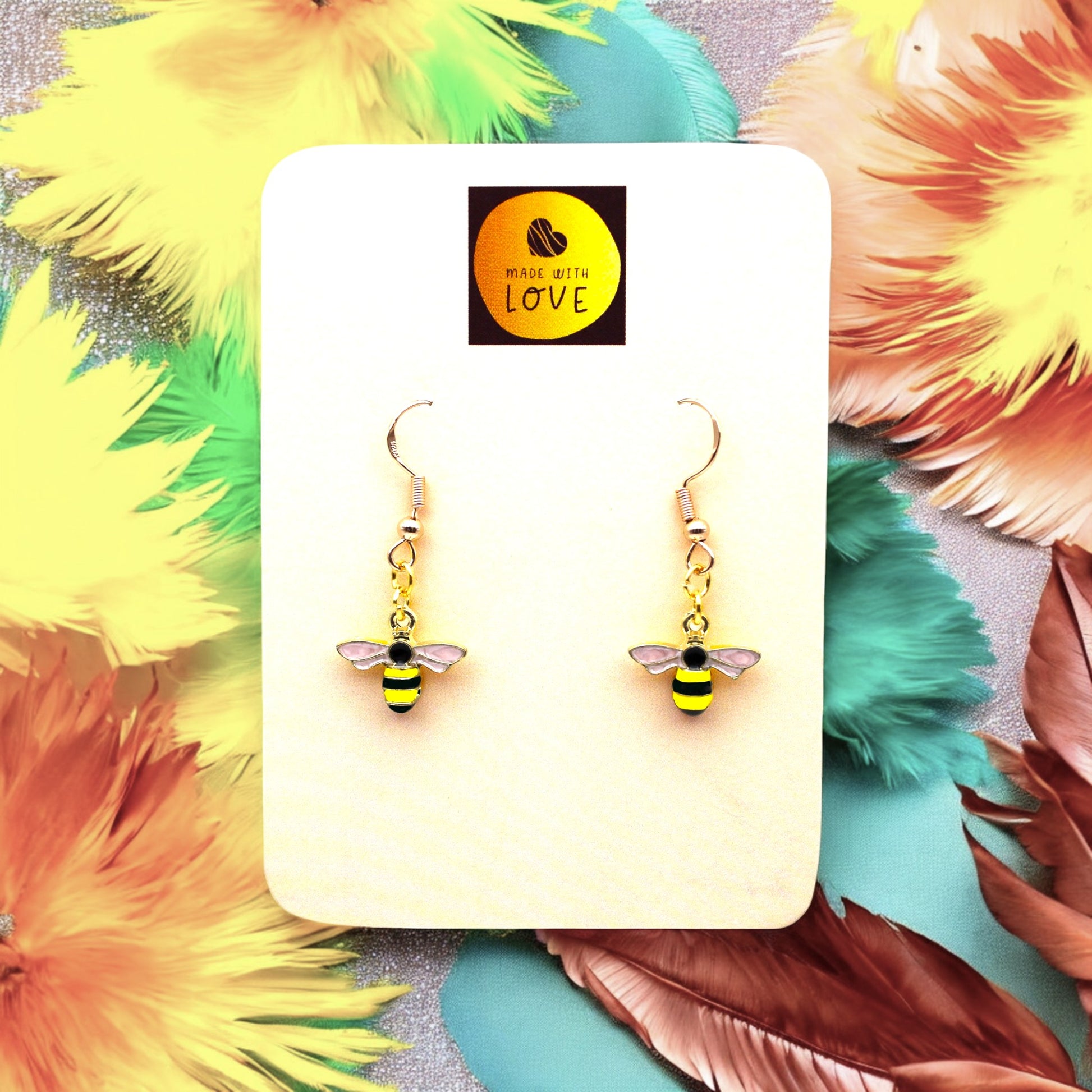 Made With Love Charmed Collection Medium Bee Hook Earrings