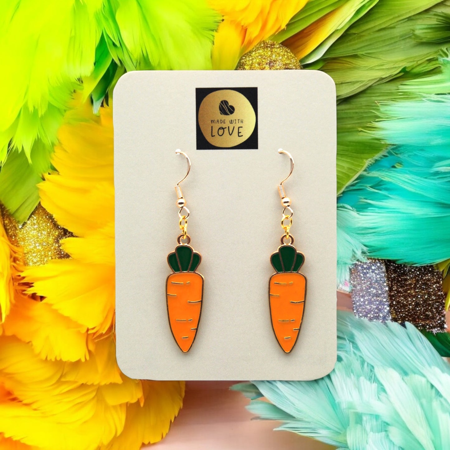 Made With Love Charmed Collection Carrot Large Hook Earrings