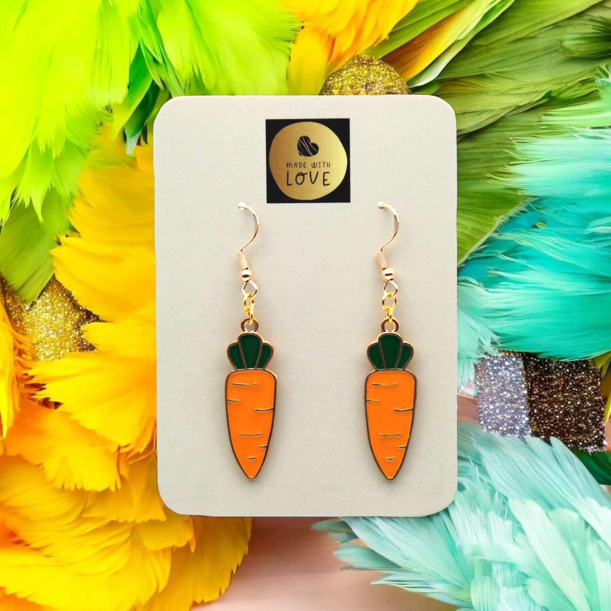 Made With Love Charmed Collection Carrot Large Hook Earrings
