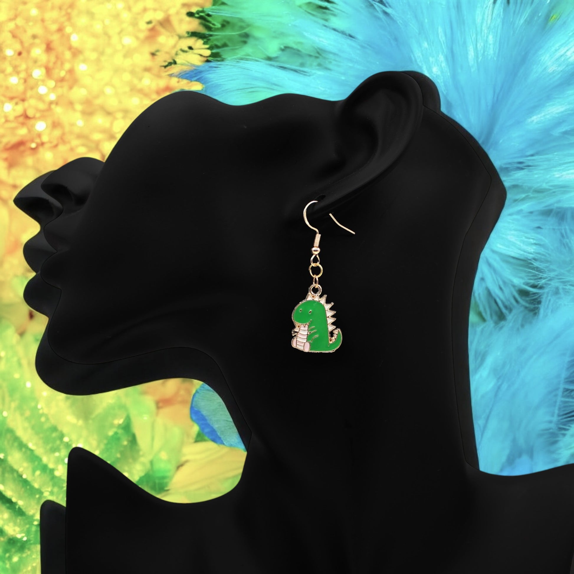 Made With Love Charmed Collection Large Dinosaur Hook Earrings