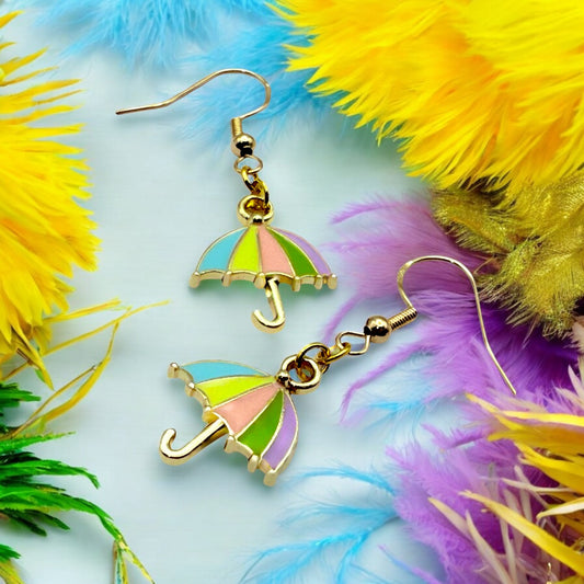 Made Wtih Love Charmed Collection Large Pastel Umbrella Earrings