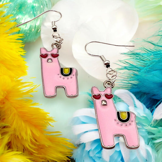 Made With Love Charmed Collection Alpaca Pink Large Hook Earrings