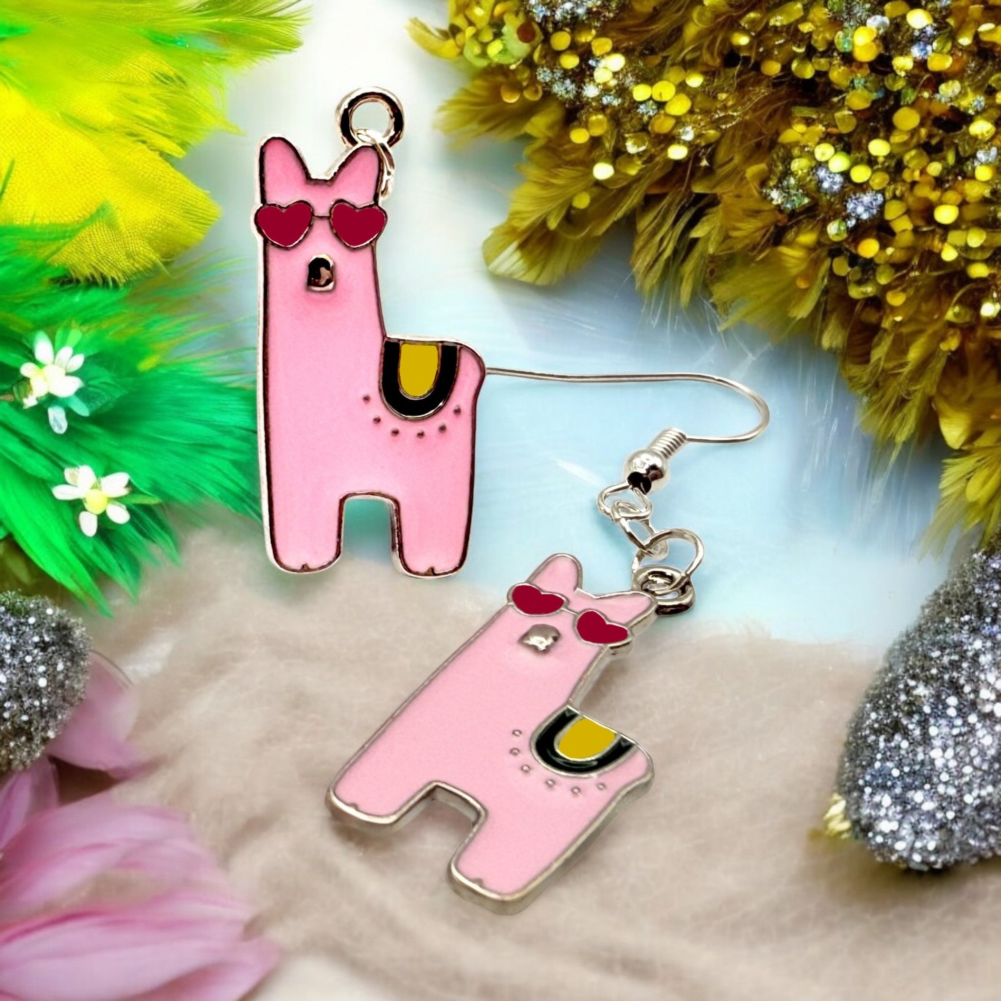 Made With Love Charmed Collection Alpaca Pink Large Hook Earrings