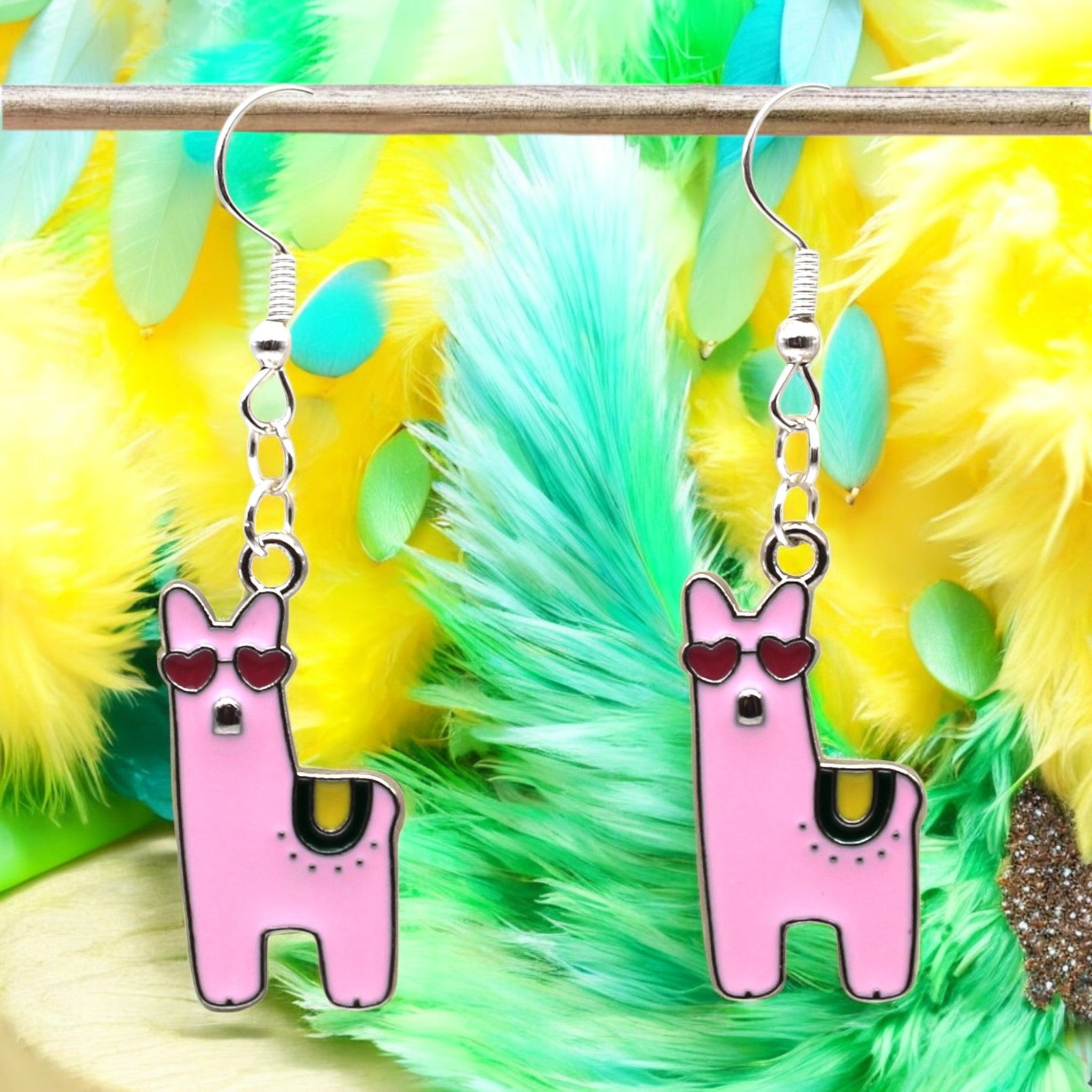 Made With Love Charmed Collection Alpaca Pink Large Hook Earrings