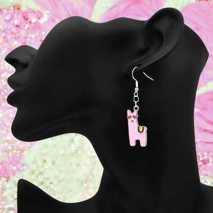 Made With Love Charmed Collection Alpaca Pink Large Hook Earrings