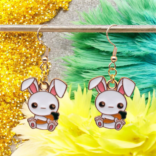 Made With Love Charmed Collection Large Rabbit Hook Earrings