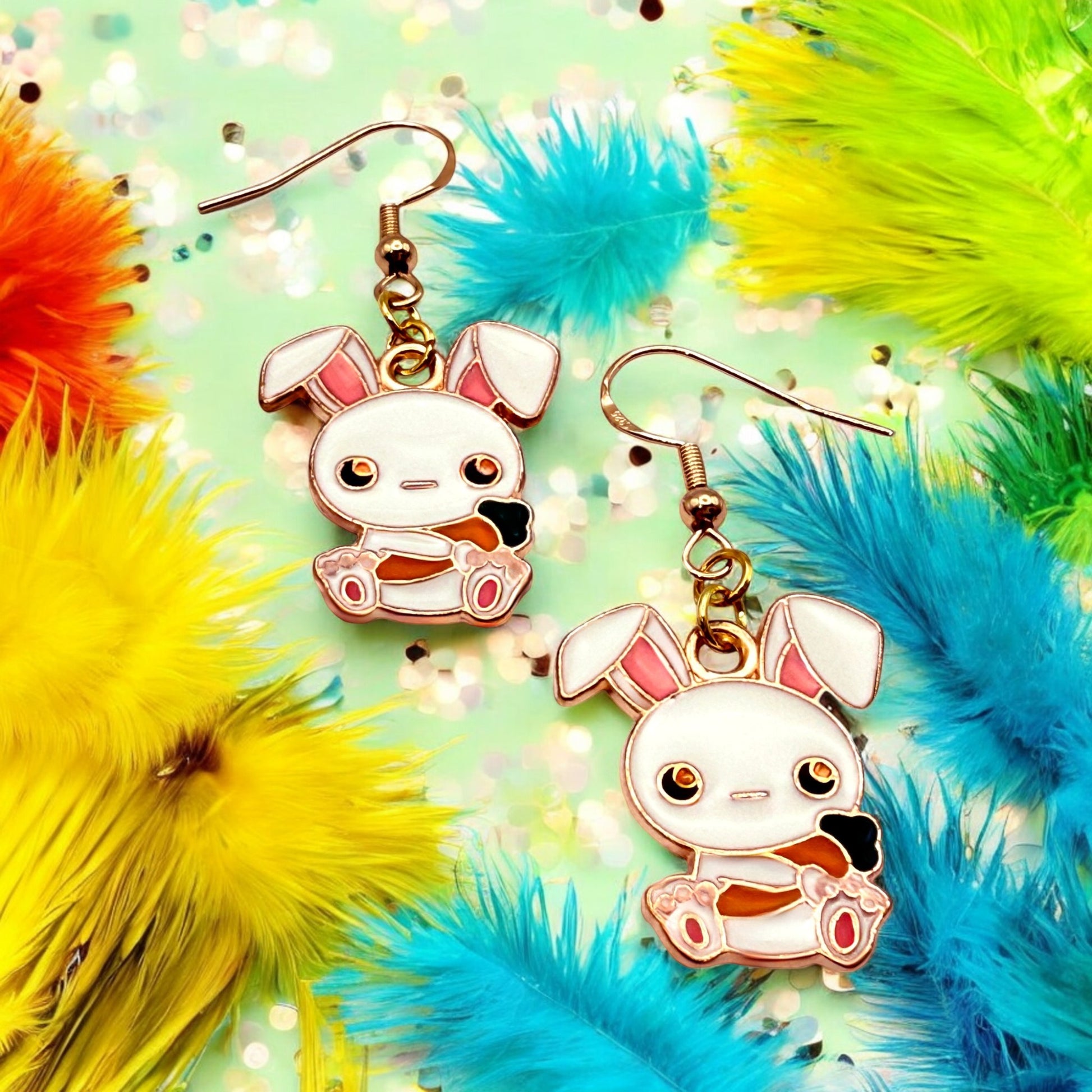 Made With Love Charmed Collection Large Rabbit Hook Earrings
