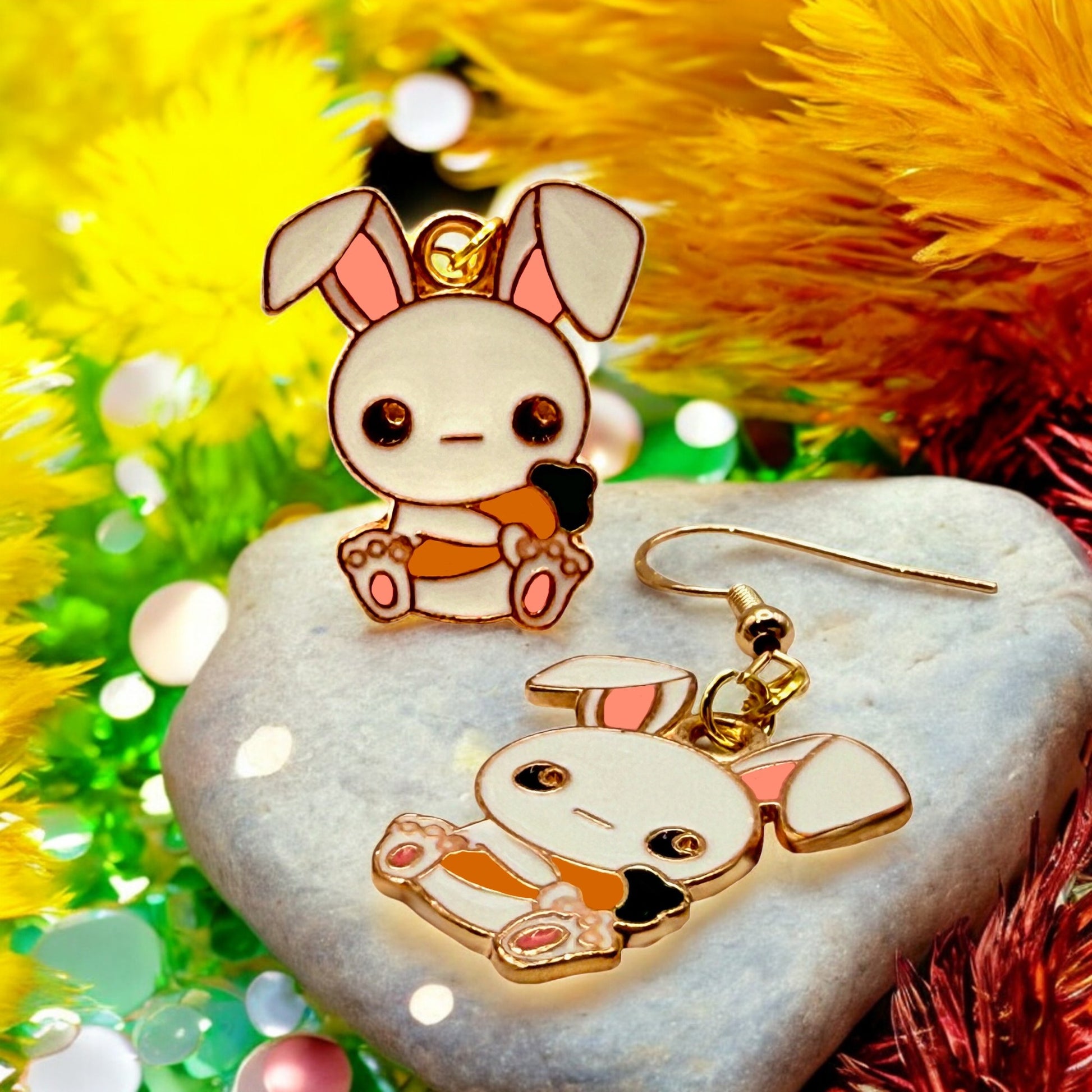 Made With Love Charmed Collection Large Rabbit Hook Earrings