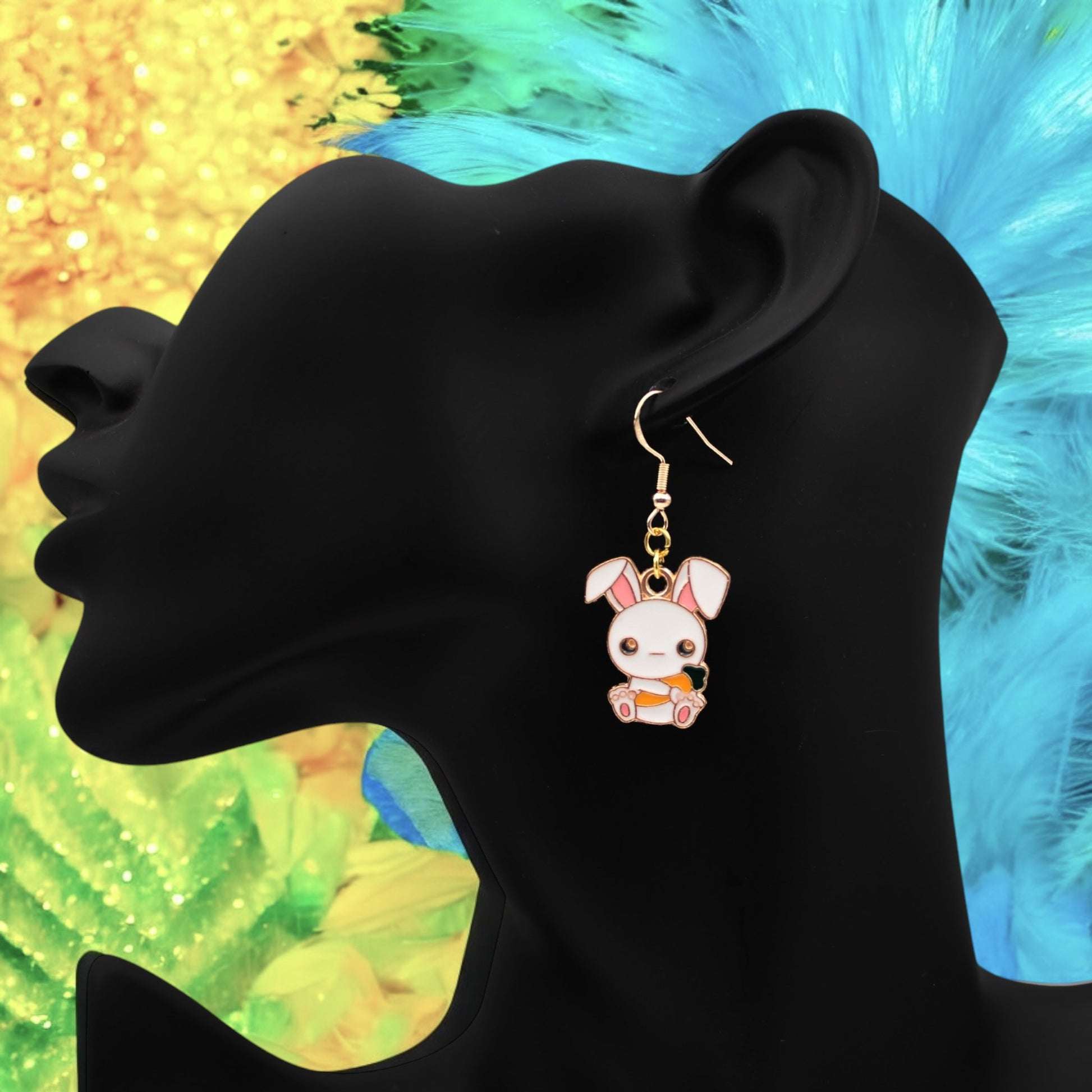 Made With Love Charmed Collection Large Rabbit Hook Earrings