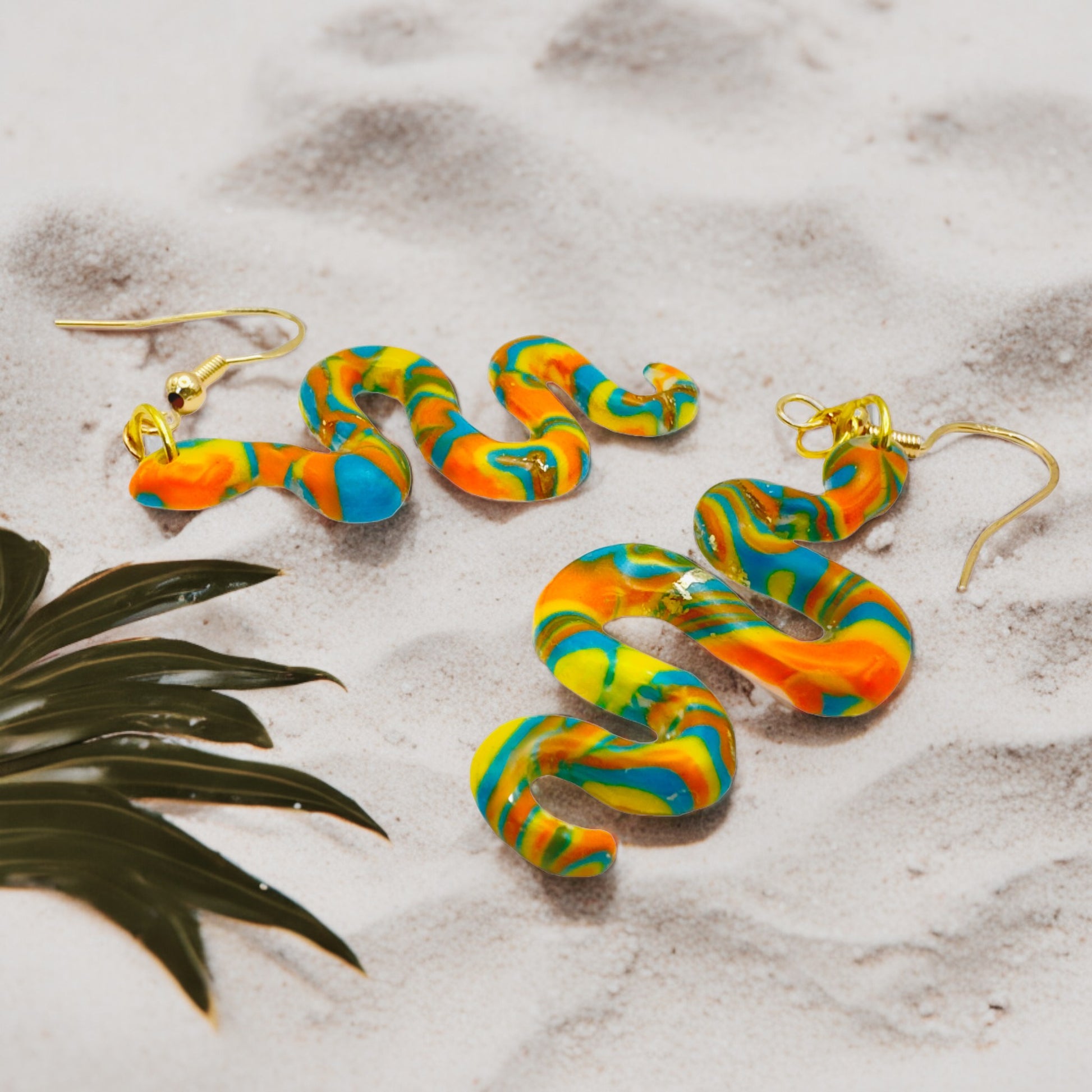 Made With Love Hawaiian Dreams Collection Medium Snake Hook Earrings 