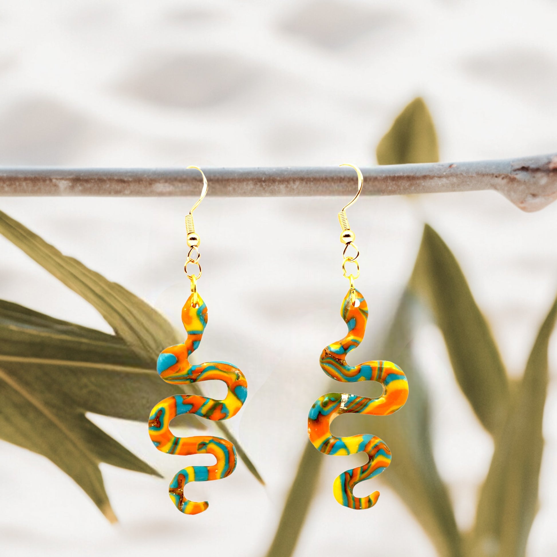 Made With Love Hawaiian Dreams Collection Medium Snake Hook Earrings 