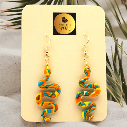 Made With Love Hawaiian Dreams Collection Medium Snake Hook Earrings 