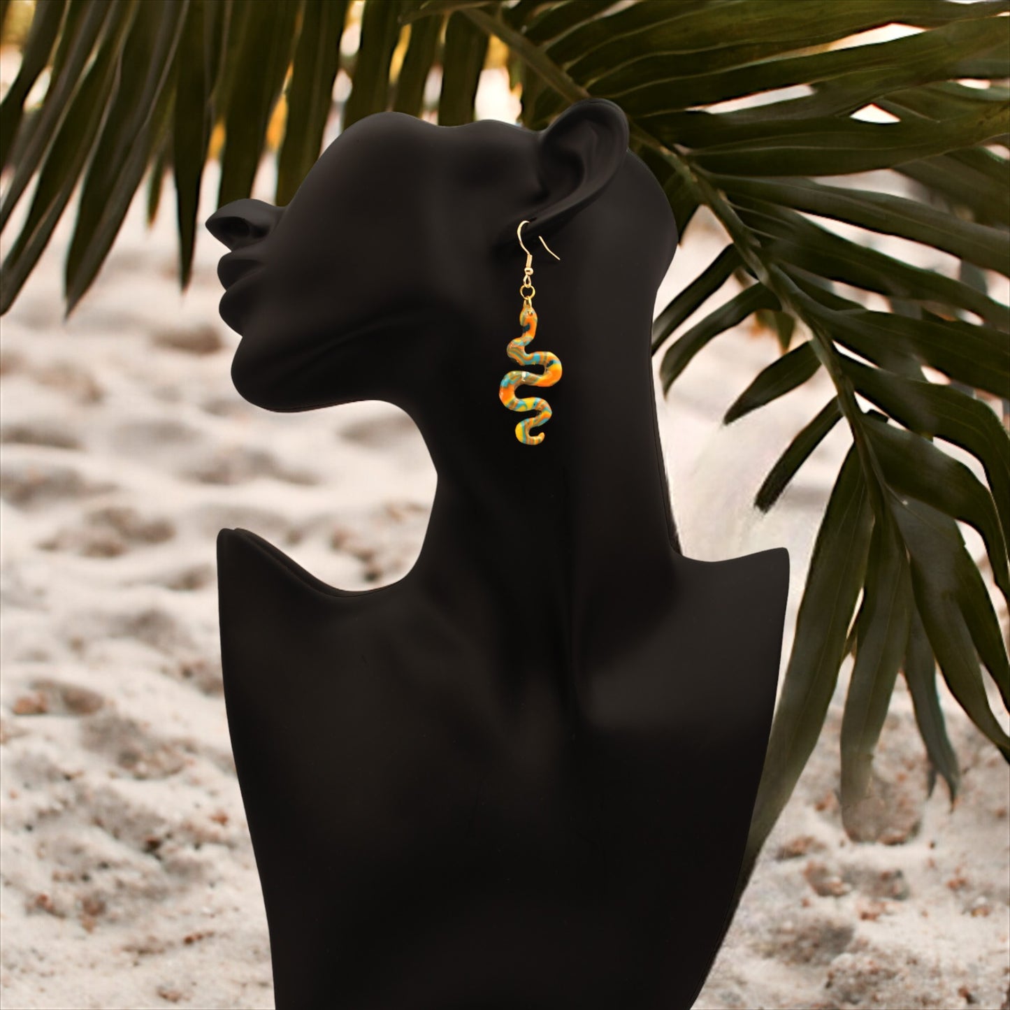 Made With Love Hawaiian Dreams Collection Medium Snake Hook Earrings 