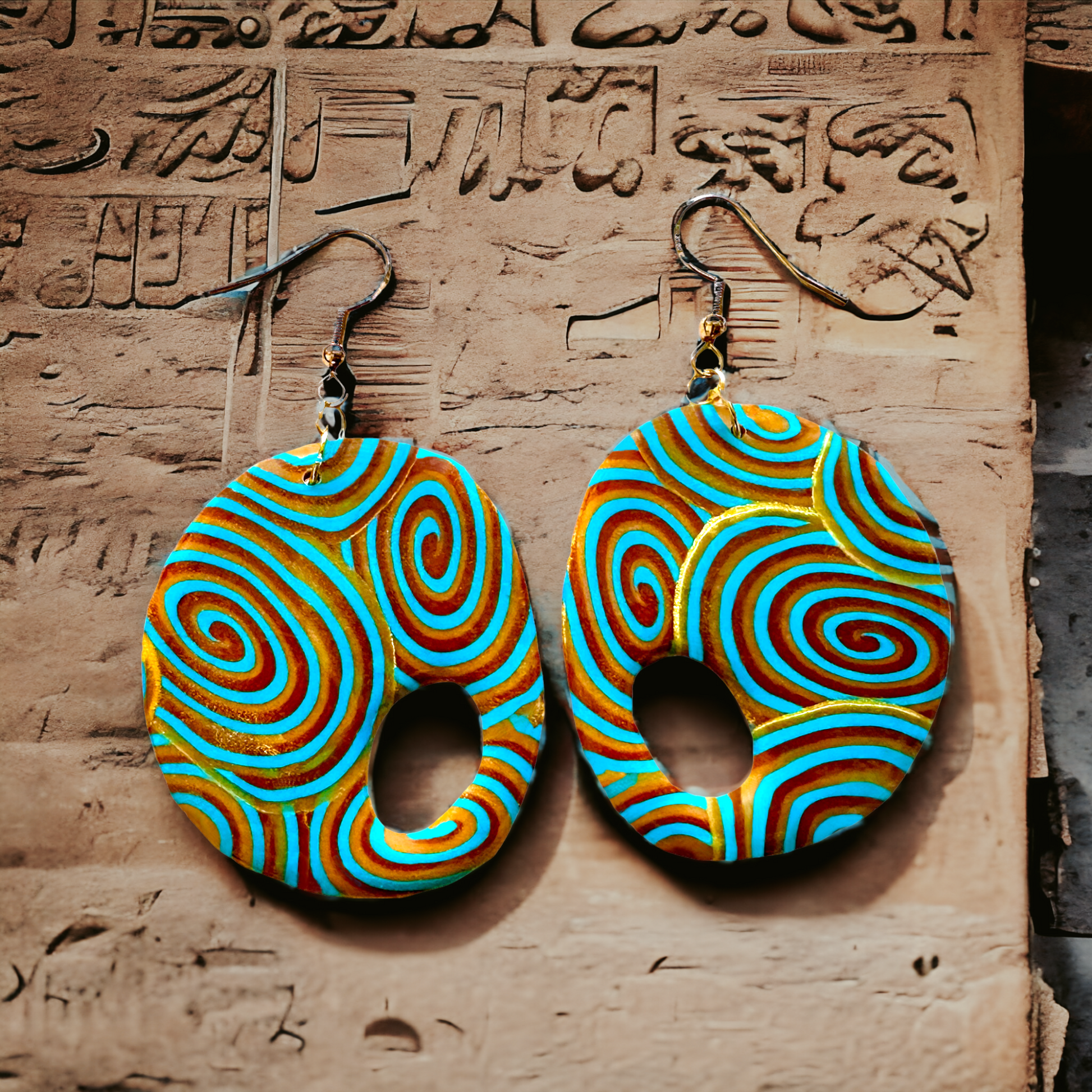 Made With Love Osiris Collection Extra Large Open Pebble Hook Earrings