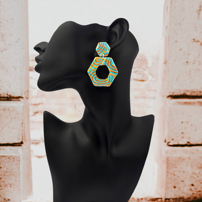 Made With Love Osiris Collection Large Open Hexagon Post Earrings
