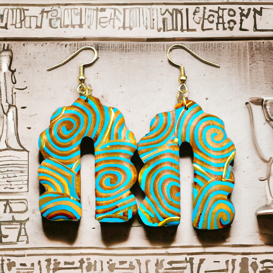 Osiris Collection Large Scalloped Arch Hook Earrings