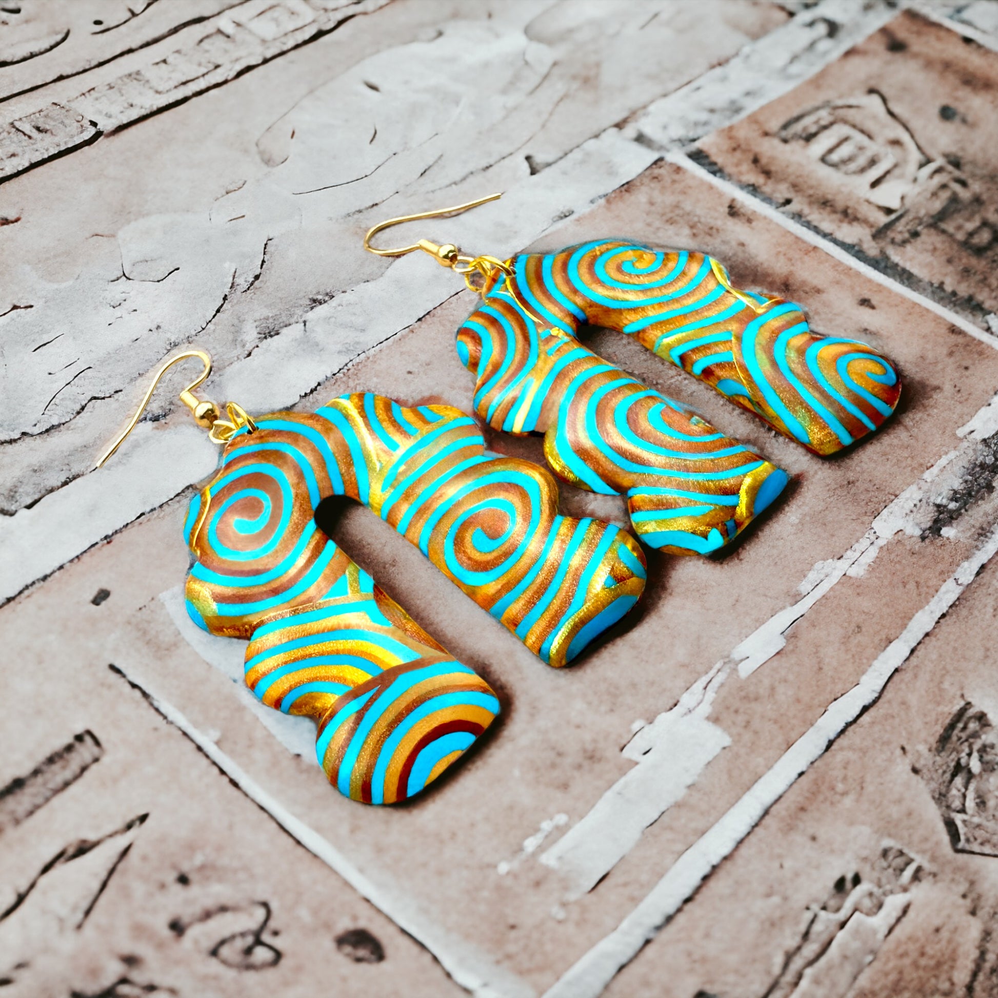 Osiris Collection Large Scalloped Arch Hook Earrings