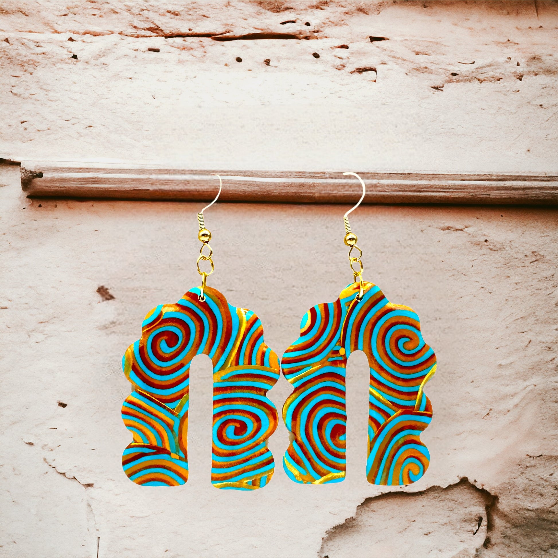 Osiris Collection Large Scalloped Arch Hook Earrings