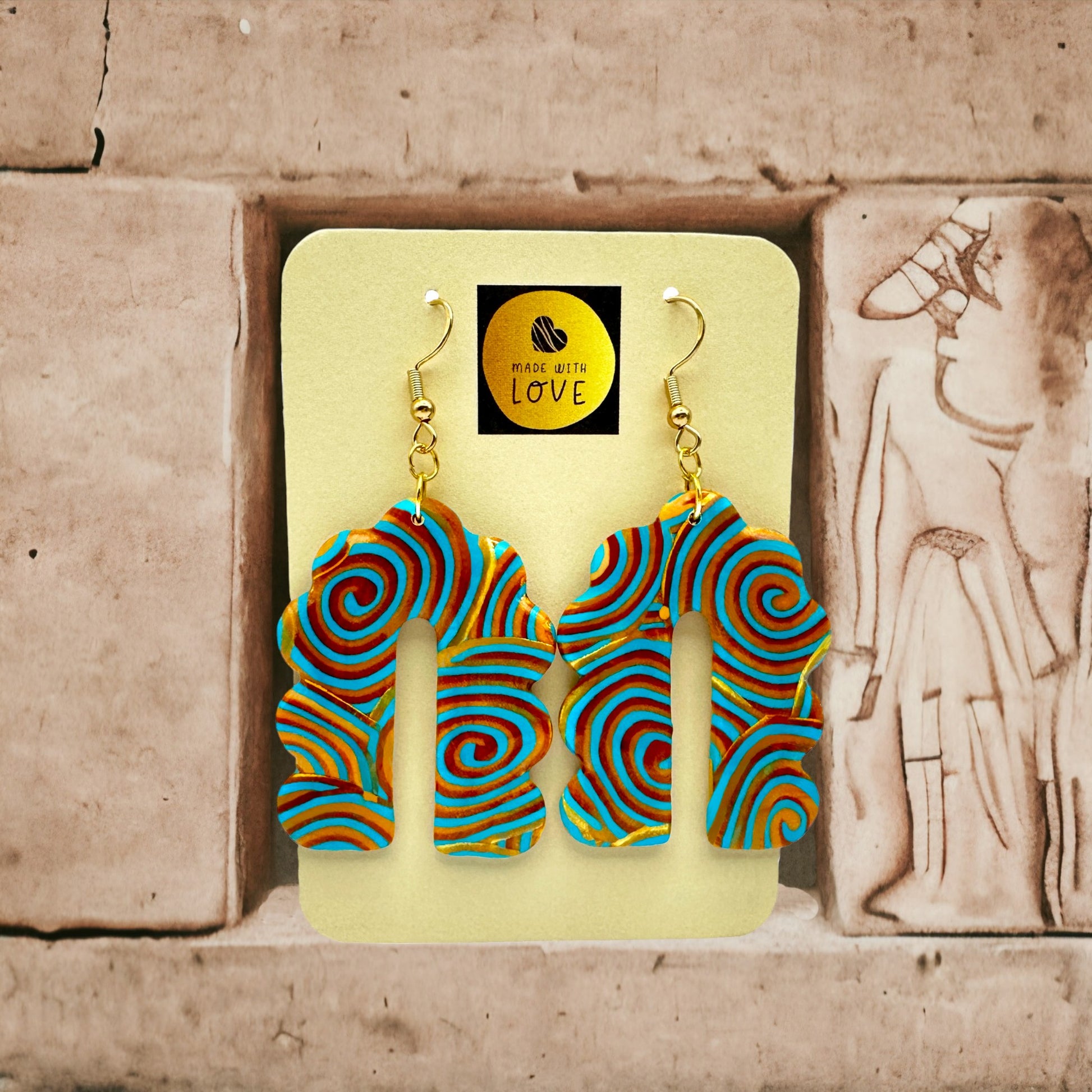 Osiris Collection Large Scalloped Arch Hook Earrings