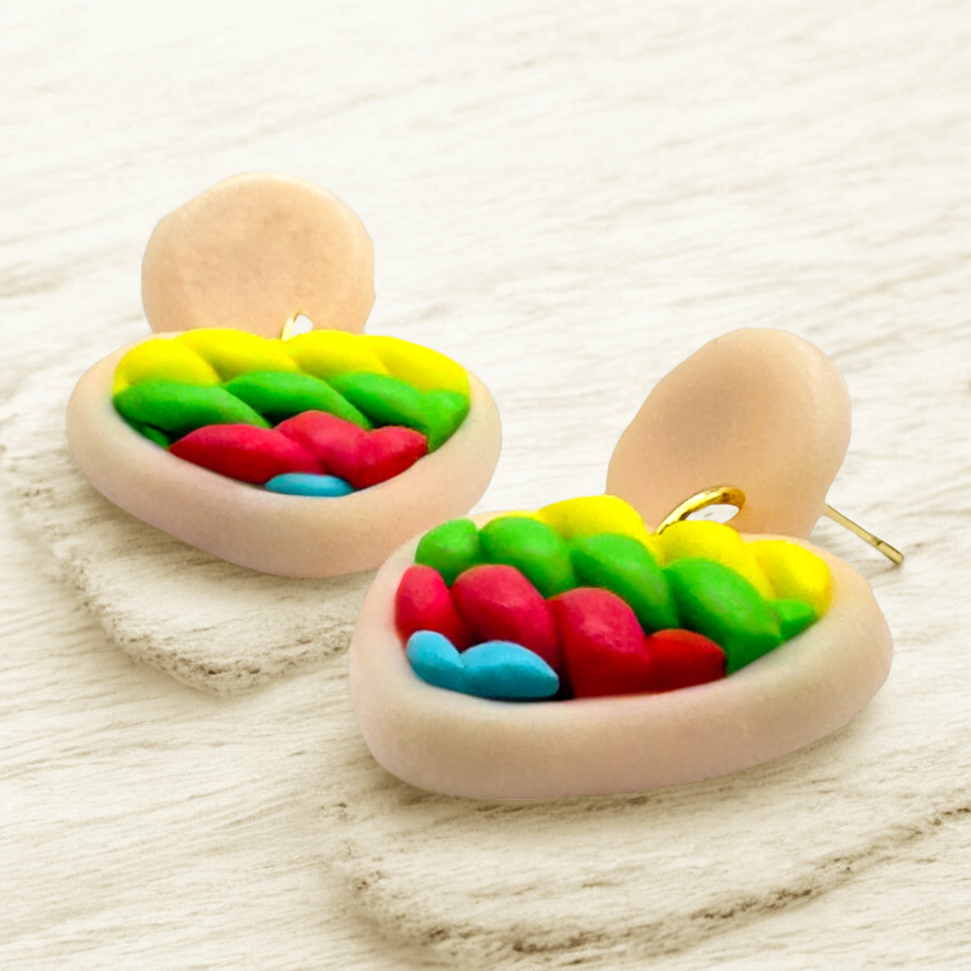 Made With Love Twisted Hearts Collection Bubblegum Burst Small Post Earrings