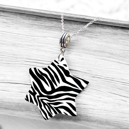 Made With Love Zebra Monochrome Collection Star Necklace